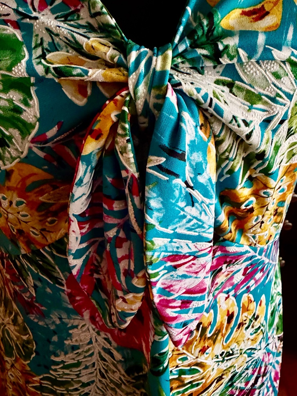 Nina Leonard tie-front Maxi dress - Size Large - Picture 6 of 6